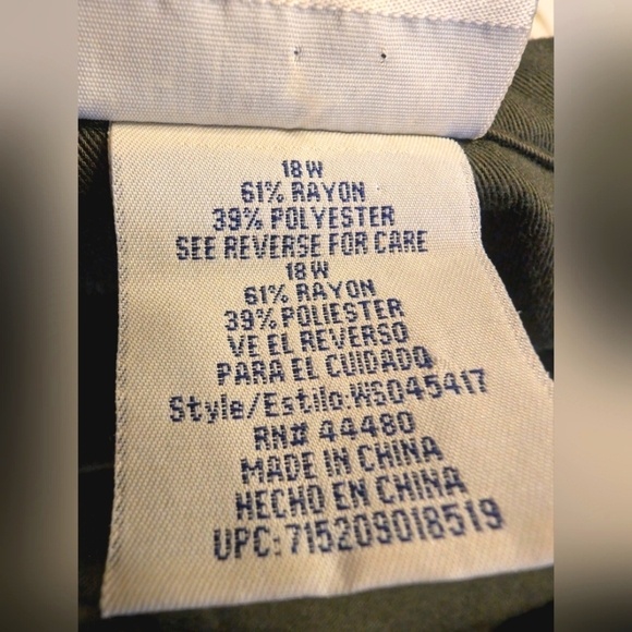 Vintage White Stag Woman Army Green Shacket Size 18W - Picture 9 of 9